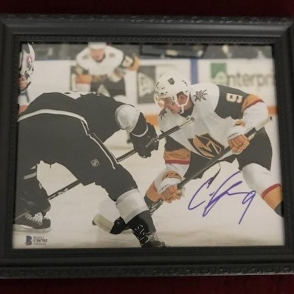 FRAMED NHL BECKETT CERTIFIED COA Auto Photo CODY GLASS - Picture 1 of 3